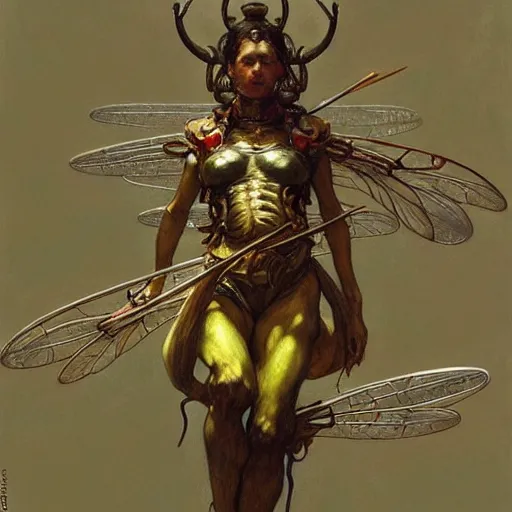 Image similar to highly detailed fork in the form of a bee, art by donato giancola, eugene delacroix, ruan jia, carl larsson, peter mohrbacher. trending on artstation, intricate details, energetic composition, concept art, illustration, elegant art, global illumination