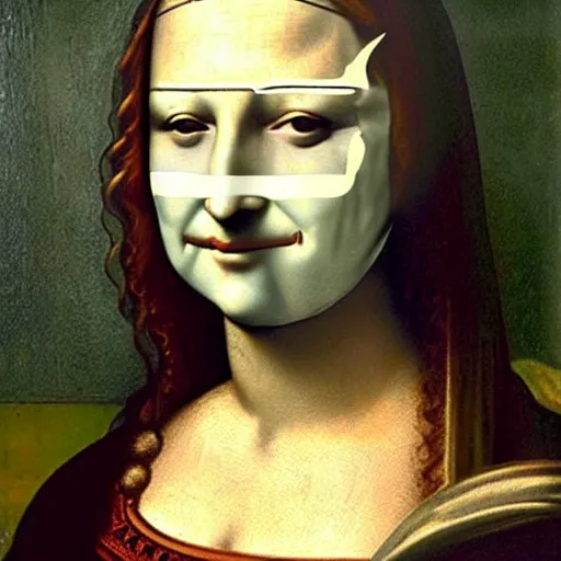 Image similar to monalisa painting as the purge, highly detailed, 8 k resolution, art by caravaggio, modern art, optical illusion