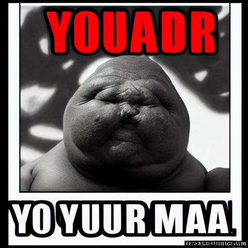 Image similar to your mama so fat and ugly...