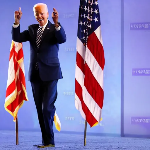 Prompt: Joe Biden falling again, now intp the backrooms