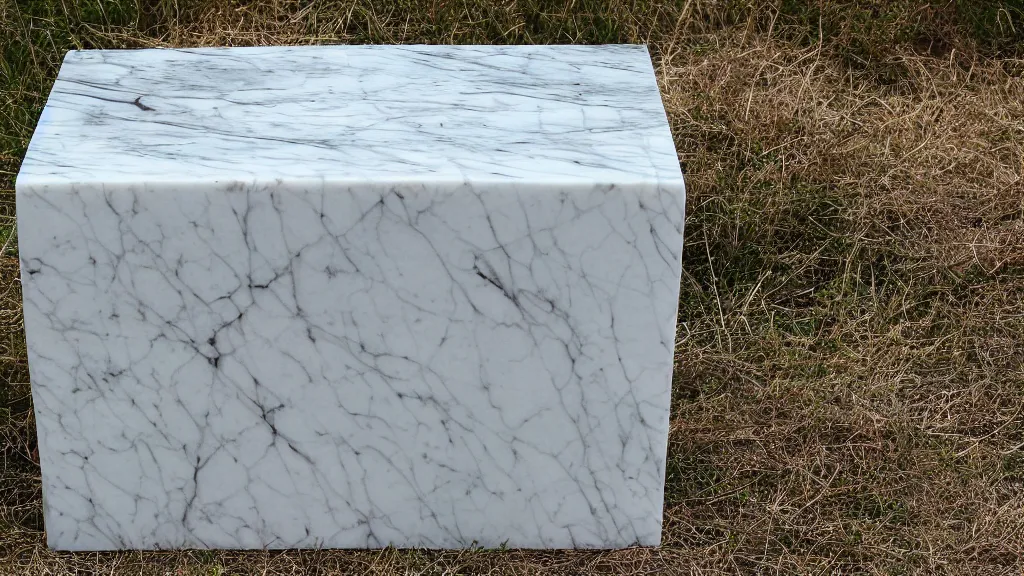 Image similar to marble sculpture cubical pinafore cube ( s ) in nature