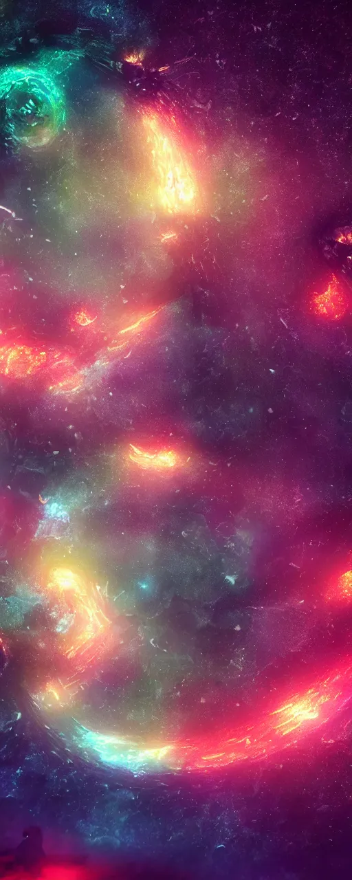 Image similar to tunnel portal made of stars space, cosmic eye, nebulas stars dmt psychedelic cosmos, cosmic, hallucination, night sky cluster milky way constellations, 8 k, artstation, unreal engine, octane render, hdr, surrealistic, glow, photorealistic, volumetric lighting, dreamy, dynamic, mystical