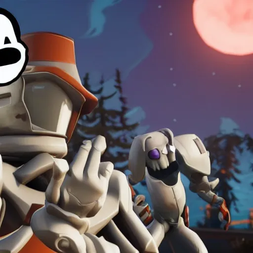 Image similar to wd gaster in fortnite