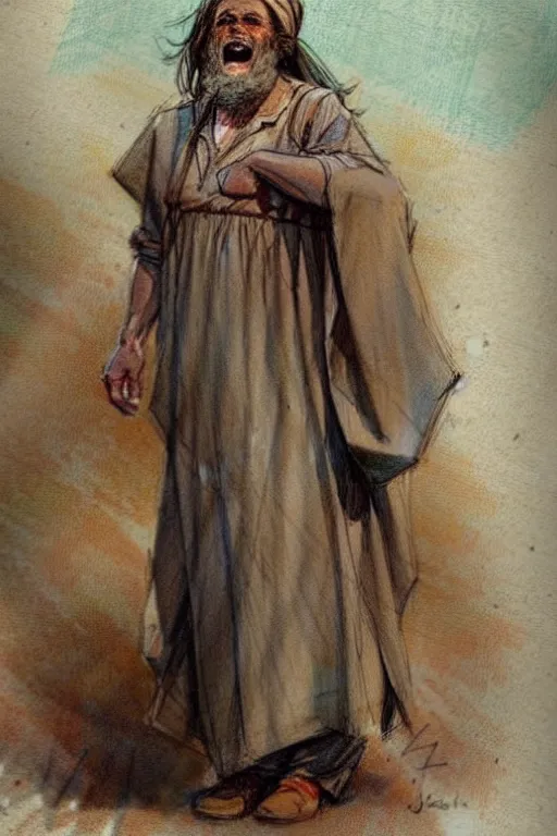 Image similar to (((((1950s bible character moses . muted colors.))))) by Jean-Baptiste Monge !!!!!!!!!!!!!!!!!!!!!!!!!!!