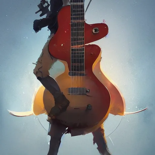 Prompt: 🦡🎸 , digital Art, Greg rutkowski, Trending cinematographic artstation