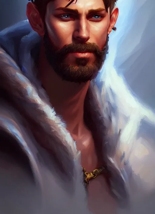 Image similar to a _ fantasy _ style _ portrait _ painting _ of homelander the boys antony star oil _ painting _ unreal _ 5 _ daz. _ rpg _ portrait _ extremely _ detailed _ artgerm _ greg _ rutkowski _ greg