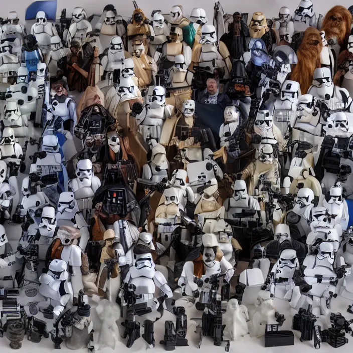 Image similar to 8 8 mm dlsr photo of star wars characters photo, 8 k, detailed sharp dlsr! photo