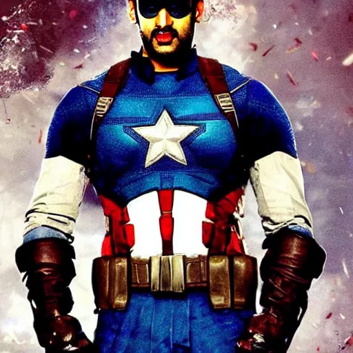 Image similar to prabhas as captain America