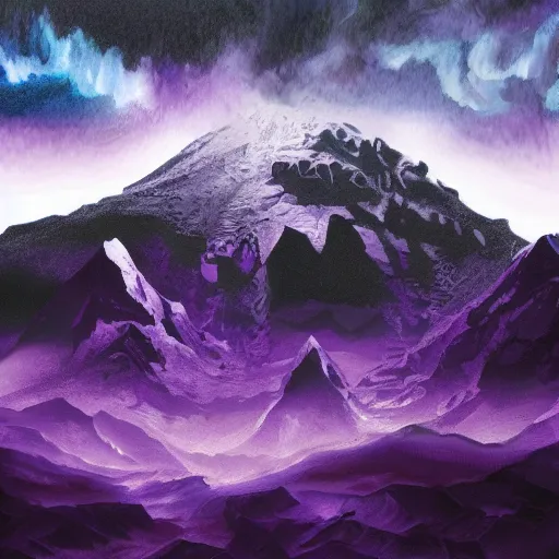 Image similar to a giant, stunning belt with a skull on it, huge mountain, purple sky, hyper - detailed digital painting