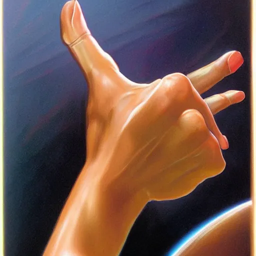 Image similar to a hand by boris vallejo