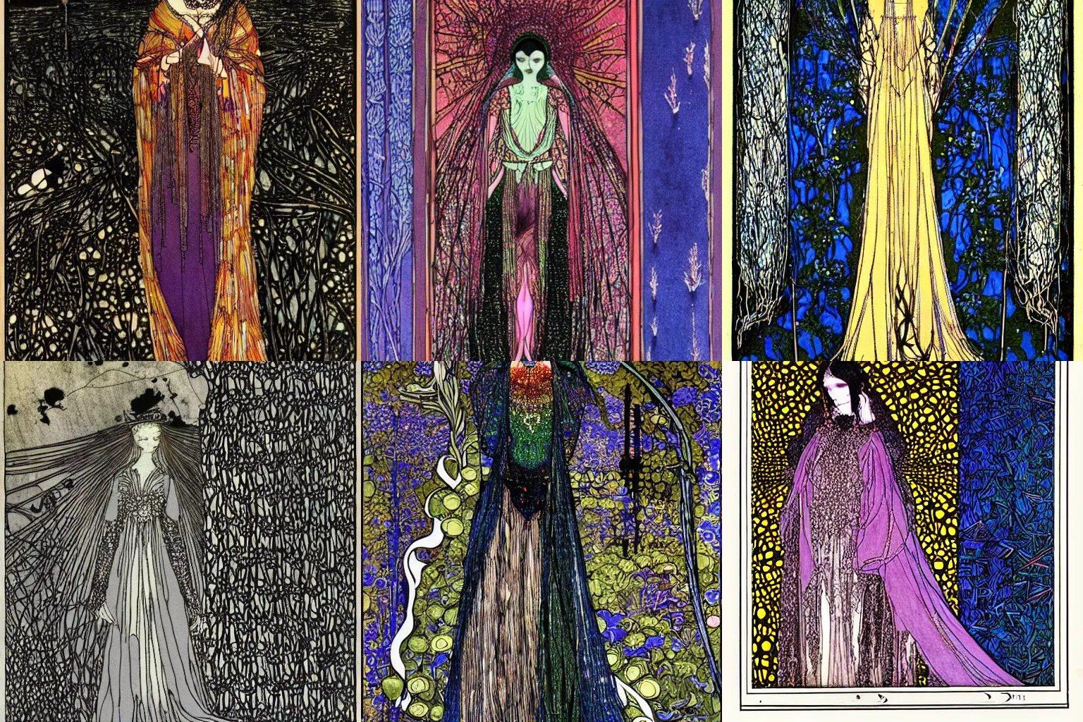 Prompt: artwork by harry clarke