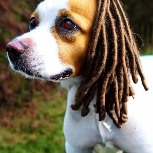 A dog best sale with dreadlocks