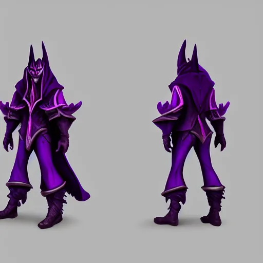 Image similar to purple evil wizard, trending on artstation