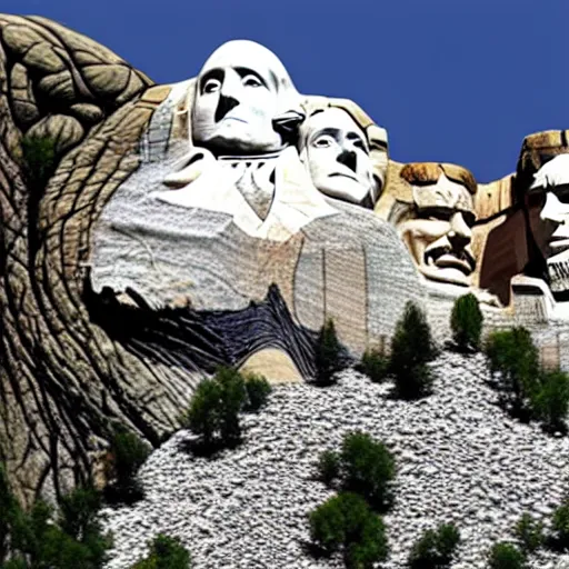 Prompt: trump on mount rushmore