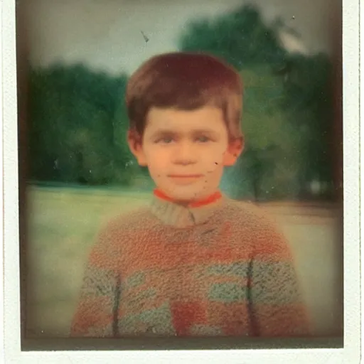 Image similar to soviet childhood polaroid photo