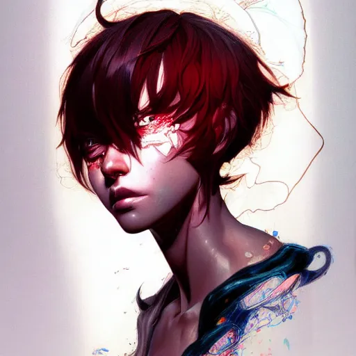 Prompt: prompt : blade character portrait soft light painted by james jean and katsuhiro otomo and erik jones, inspired by evangeleon anime, smooth face feature, intricate oil painting, high detail illustration, sharp high detail, manga and anime 1 9 9 9