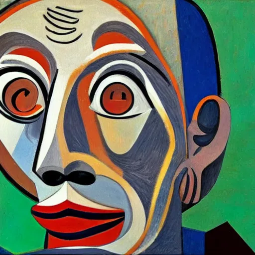 Prompt: goofy, extreme detail, pablo picasso painting, 8 k, portrait