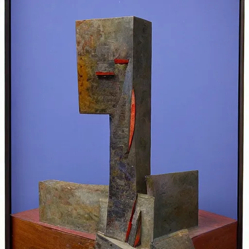 Image similar to abstract sculpture, by max ernst,