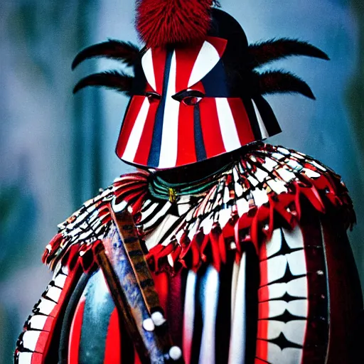 Image similar to photo of a harlequin warrior