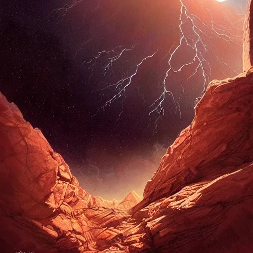 Image similar to UHD closeup of Jack Black calling the lightning on Mars, by Antonio Caparo and Ferdinand Knab and Greg Rutkowski, UHD, photorealistic, trending on artstation, trending on deviantart