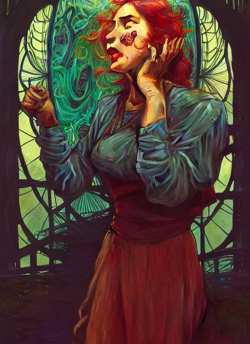 Prompt: la honda. ken kesey and the merry prankster. electric koolaid acid test. intricate, elegant, highly detailed, digital painting, artstation, concept art, wallpaper, smooth, sharp focus, illustration, art by artgerm and greg rutkowski and alphonse mucha