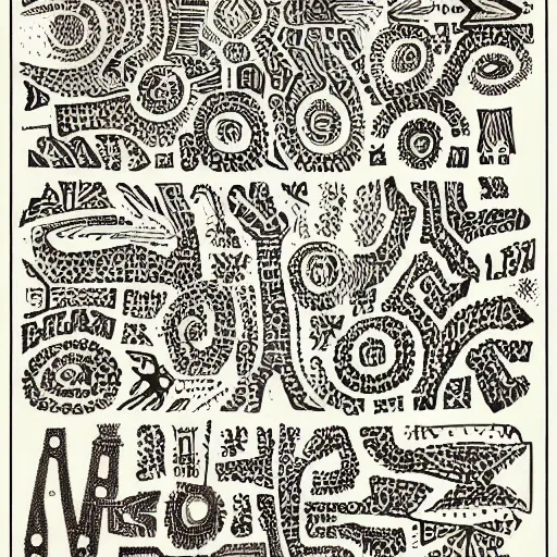 Image similar to a font design fot the word cosmovision, aboriginal engraving, lettering, sprite sheet zoom out