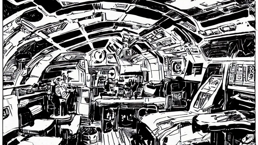 Image similar to spaceship interior by Jack Kirby