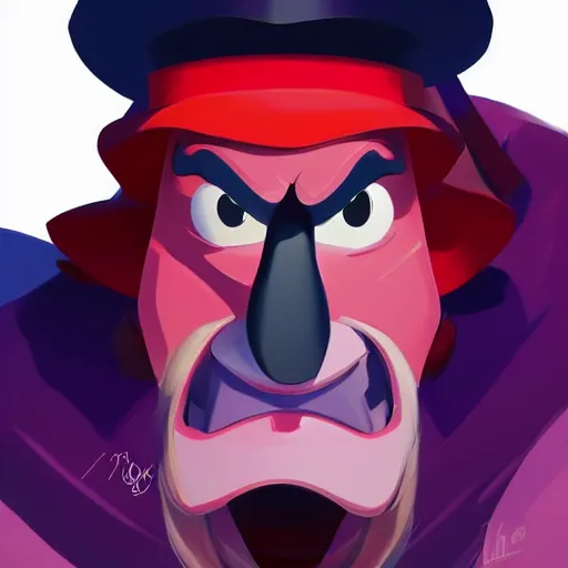 Image similar to face icon stylized minimalist darkwing duck, loftis, cory behance hd by jesper ejsing, by rhads, makoto shinkai and lois van baarle, ilya kuvshinov, rossdraws global illumination