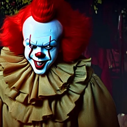 Image similar to Pennywise as Ronald McDonald 4K quality super realistic