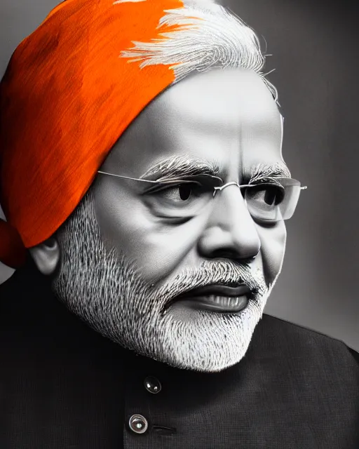 Image similar to A photo of Narendra Modi , highly detailed, trending on artstation, bokeh, 90mm, f/1.4