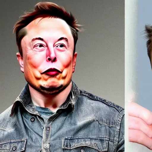 Prompt: a muskrat face swapped with elon musk!!