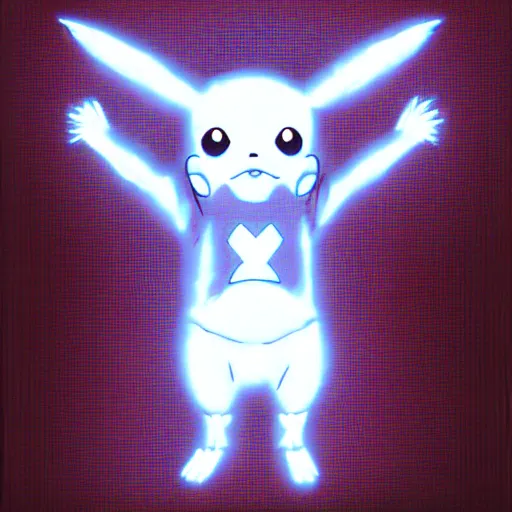 Prompt: an xray of pikachu,