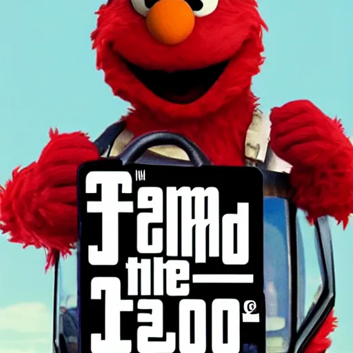 Image similar to elmo as a gta character