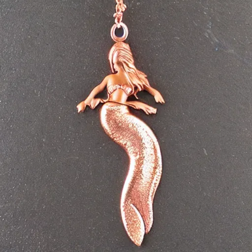 Image similar to fierce free spirited sensual mermaid, rose gold