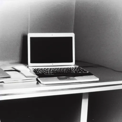 Prompt: photo of a computer on a desk ( in the year 1 9 7 0 ). realistic, highly - detailed, award - winning, sharp focus