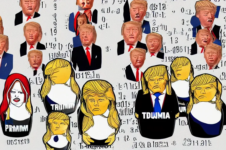 Image similar to donald trump as russian doll