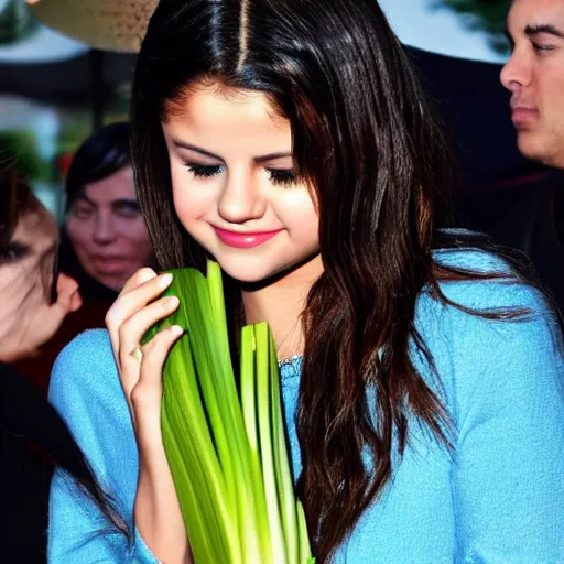 Image similar to selena gomez as celery