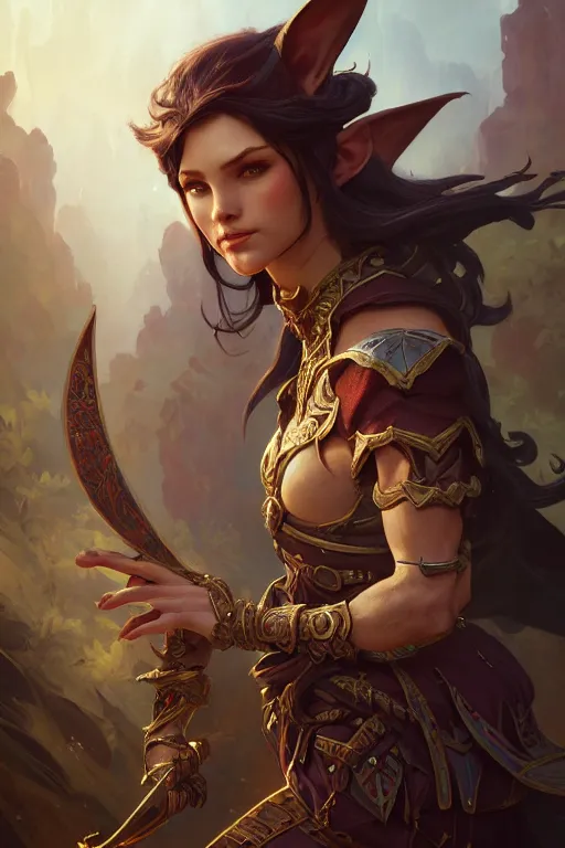 Prompt: photography of elfin warrior, deep focus, d & d, fantasy, intricate, elegant, highly detailed, digital painting, artstation, concept art, matte, sharp focus, illustration, hearthstone, art by artgerm and greg rutkowski and alphonse mucha