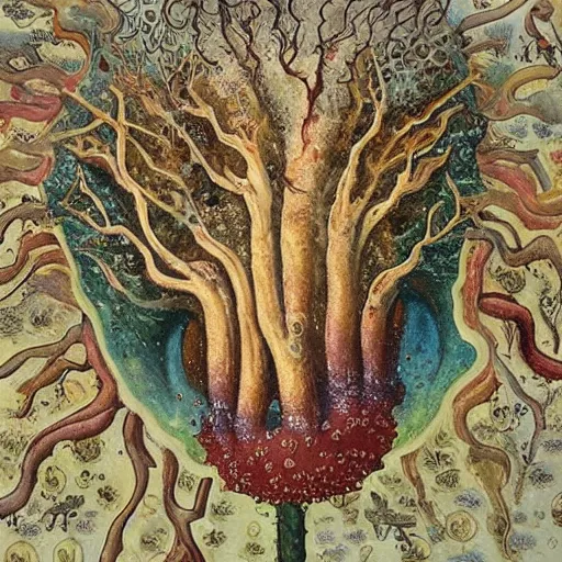 Prompt: traniphobia depicted, an epic dobri dobrev painting, fungus that consumes fermentable sugars in the wort