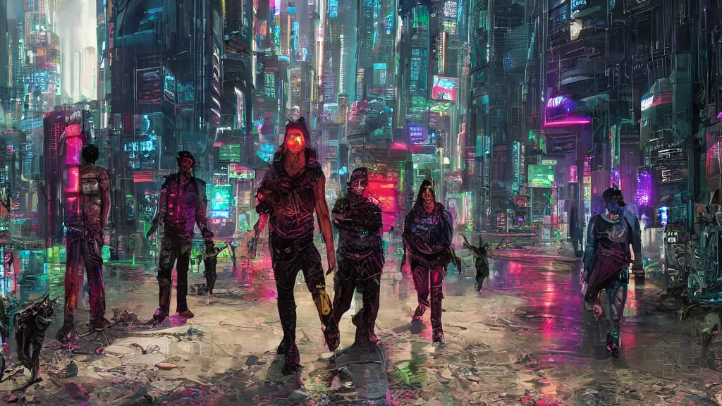 Prompt: cyberpunk mayans