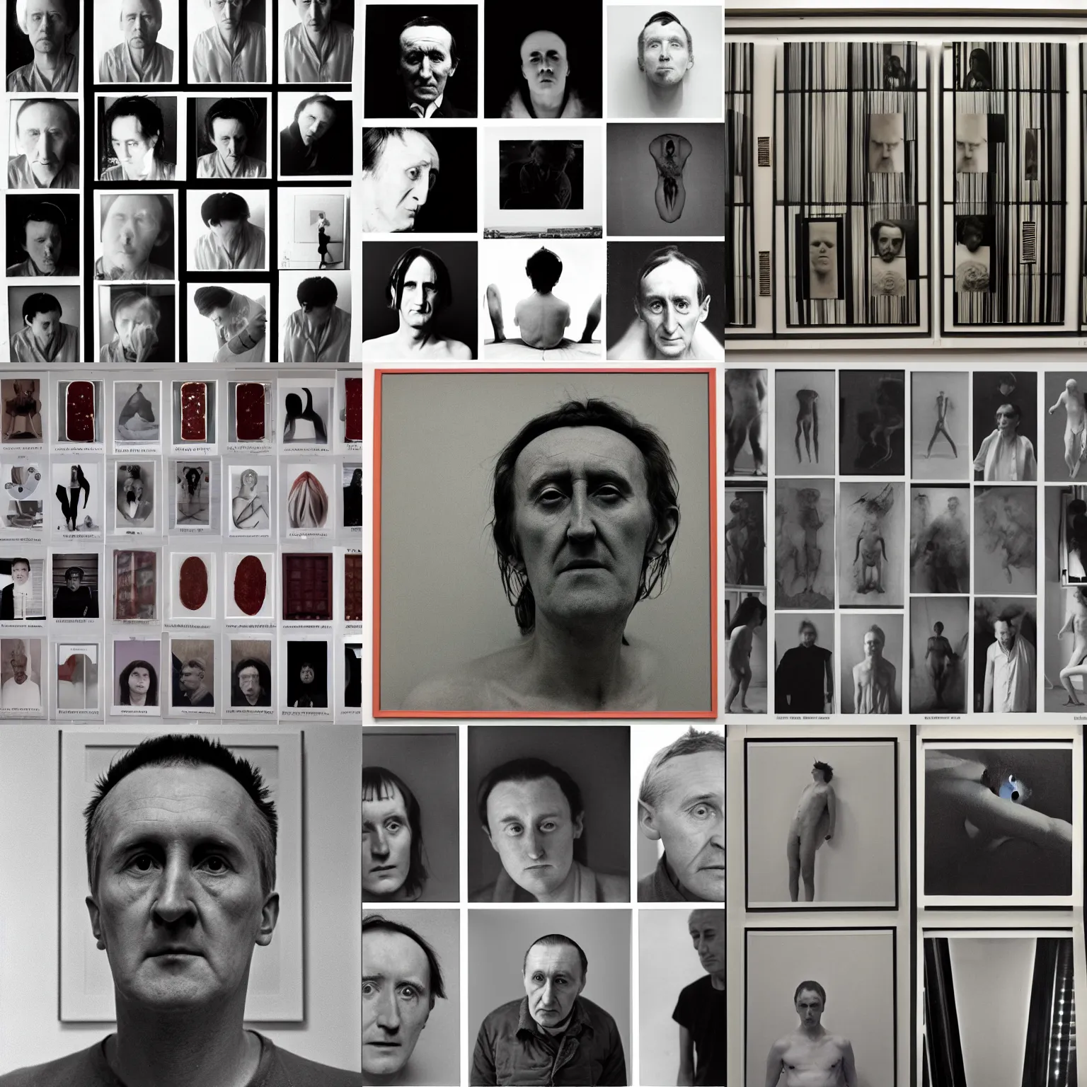 Prompt: pictures of Damien Hurst by Marcel Duchamp