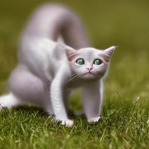 Prompt: real life mew, professional photography, national geographic