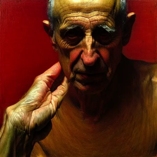 Image similar to ethos of ego. mythos of id. by thomas eakins, hyperrealistic photorealism acrylic on canvas