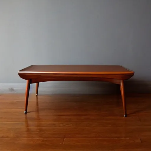 Prompt: mid century coffee table in the style of ico parisi