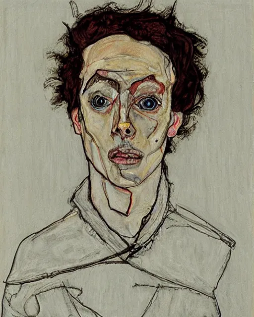 Prompt: portrait of morty by egon schiele in the style of greg rutkowski