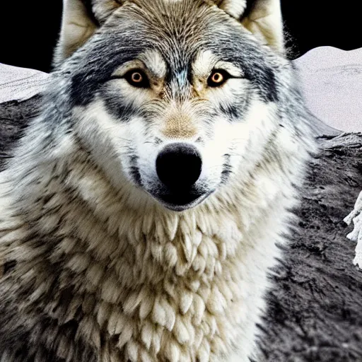 Image similar to wolf in sheep's clothing 4k