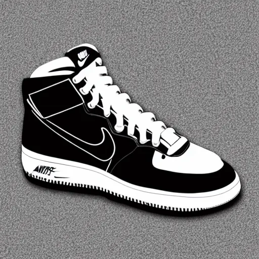 Image similar to nike airforce cyberpunk style