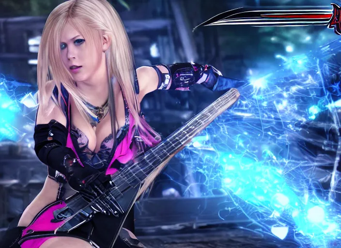 Prompt: Avril Lavigne as a playable character in Dead or Alive, detailed game screenshot 4K