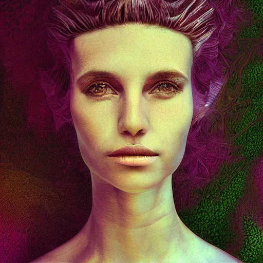 Image similar to mandelbulb portrait of a beautiful woman by mateja petkovic