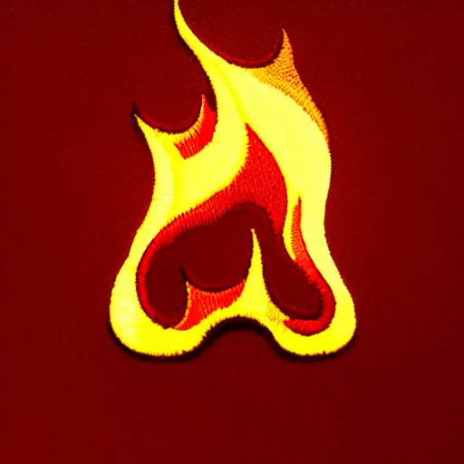 Prompt: vintage retro minimalistic clean fire flames goth patch, beautiful cinematic light, behance